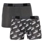 Труси-боксери Puma BIG LOGO AOP BOXER 2P темно-сірий, білий Чол M