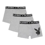 Набір з 3 труси-боксери Playboy ANNYA PLAYBOY BOXERSHORT сірий Чол S
