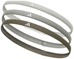 Пов'язки на голову Adidas Hairbands 3pk зелений, темно-сірий, сірий Уні One Size