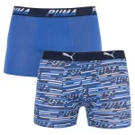 Труси-боксери Puma LOGO AOP BOXER 2P синій, білий Чол L