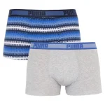 Труси-шорти Puma WORLDHOOD STRIPE TRUNK 2P синій, білий, сірий, чорний Чол L