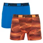 Труси-боксери Puma ACTIVE BOXER PRINT 2P синій, помаранчевий Чол S