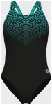Купальник закритий для жінок Arena KIKKO V SWIMSUIT V BACK GRAPHI чорний, зелений Жін