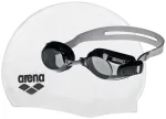 Комплект (окуляри+шапочка) Arena POOL SET чорний, білий Уні OSFM