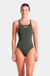 Купальник закритий для жінок Arena TEAM SWIMSUIT SWIM PRO SOLID темно-зелений Жін 44