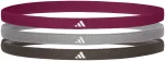 Пов'язки на голову Adidas Hairbands 3pk чорний, сірий, бордовий Уні One Size