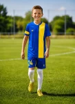 Дитяча футбольна форма X2 League (футболка+шорти), розмір XL (синій/жовтий)