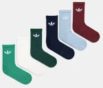 Шкарпетки Adidas TR CREW S 6P зелений, білий, блакитний, чорний, темно-зелений, бордовий Уні L (43-45)