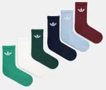 Шкарпетки Adidas TR CREW S 6P зелений, білий, блакитний, чорний, темно-зелений, бордовий Уні XL (46-48)