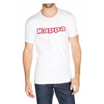 Футболка Kappa T-shirt Mezza Manica Girocollo con stampa logo pet білий Чол M