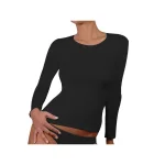 Футболка з довг рукавом T-shirt Manica Lunga Girocollo чорний Жін L