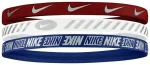 Пов'язка на голову Nike W HEADBANDS 3.0 3 PK METALLIC UNIVERSITY червоний, білий, синій Уні One Size