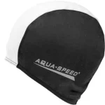 Шапка для плавання Aqua Speed POLYESTER CAP 5765 чорний, білий Уні OSFM