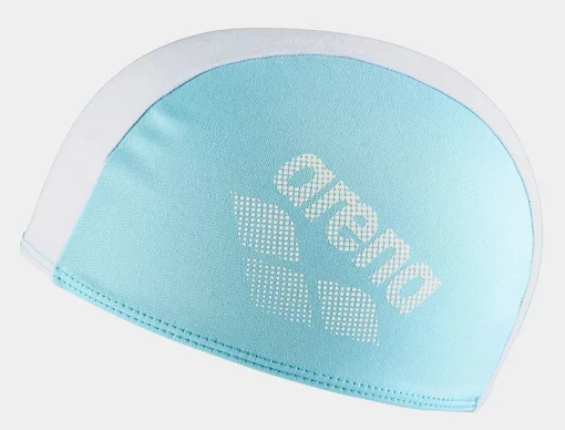 Шапка для плавання Arena POLYESTER II KIDS білий, бірюзовий Діт OFSM