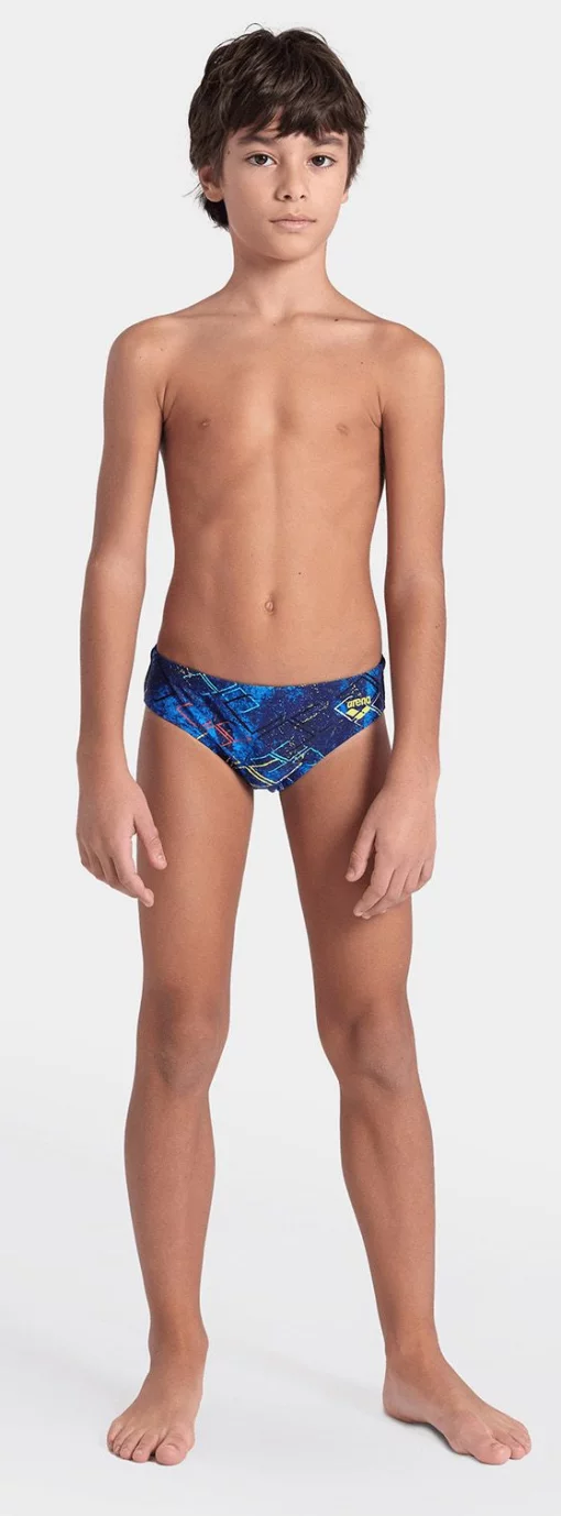 Плавки Arena DALY SWIM BRIEFS темно-синій, синій, бірюзовий, жовтий Діт