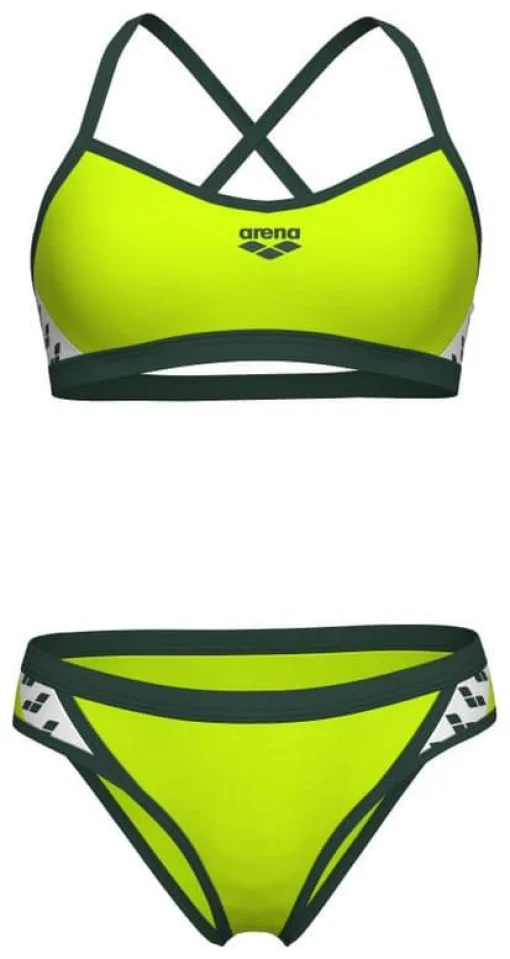 Купальник роздільний для жінок Arena ICONS BIKINI CROSS BACK SOLID салатовий Жін 38