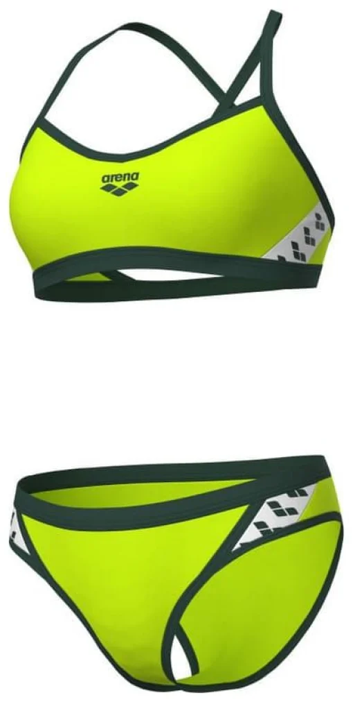 Купальник роздільний для жінок Arena ICONS BIKINI CROSS BACK SOLID салатовий Жін 38