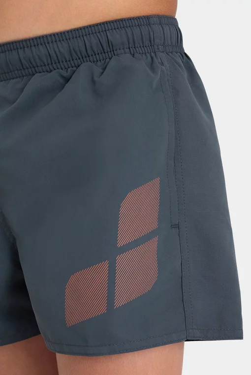 Шорти для плавання Arena BEACH SHORT LOGO R сірий, помаранчевий Діт