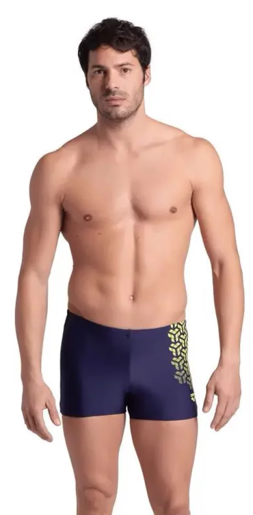 Плавки-шорти для чоловіків Arena KIKKO V SWIM SHORT темно-синій, жовтий Чол 85