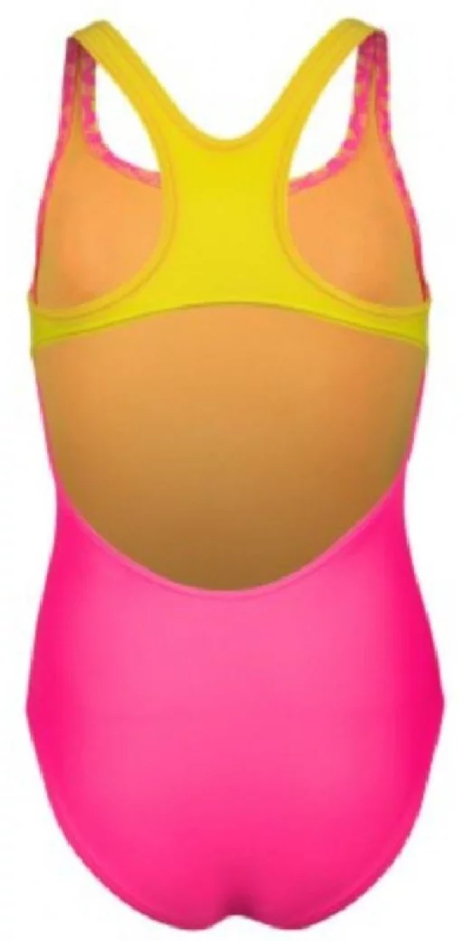 Купальник для дівчат Arena KIKKO V SWIMSUIT SWIM PRO BACK фіолетовий, жовтий Діт 128 см