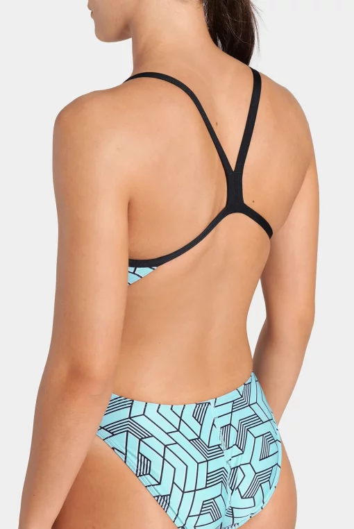 Купальник закритий для жінок Arena ESCAPE SWIMSUIT CHALLENGE BACK бірюзовий, чорний Жін