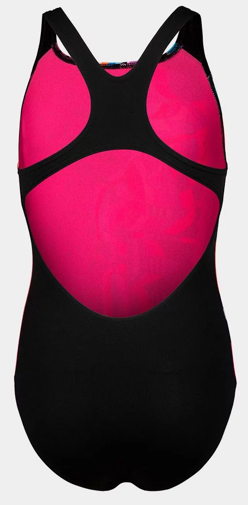 Купальник для дівчат Arena PALETTE SWIMSUIT SWIM PRO BACK рожевий, чорний, мультикольор Діт 116 см