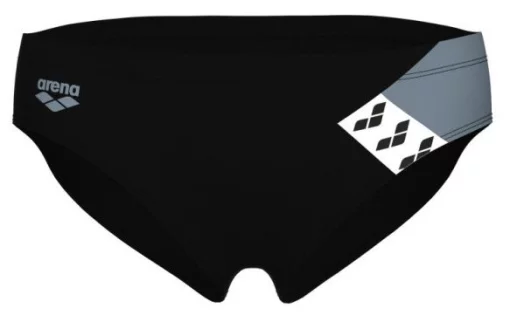 Плавки-сліпи для чоловікі Arena STRIPE SWIM BRIEFS чорний, сірий Чол 100