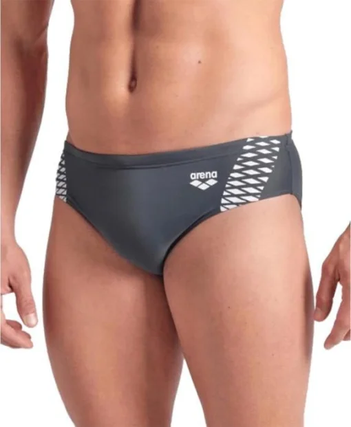 Плавки-сліпи для чоловіків Arena OPENINGS SWIM BRIEFS сірий, білий Чол 85 (008065-501)