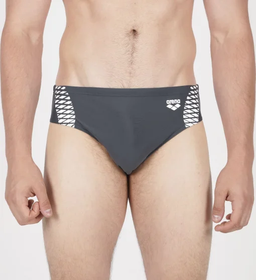 Плавки-сліпи для чоловіків Arena OPENINGS SWIM BRIEFS сірий, білий Чол 85 (008065-501)