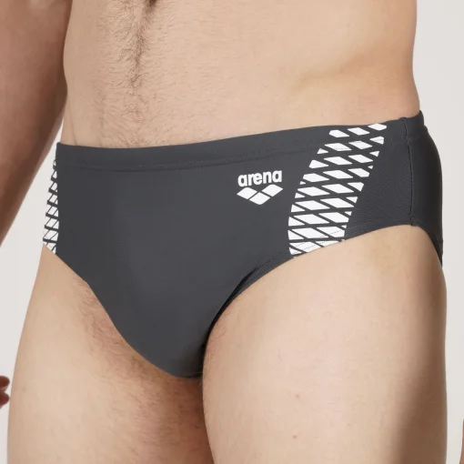 Плавки-сліпи для чоловіків Arena OPENINGS SWIM BRIEFS сірий, білий Чол 85 (008065-501)