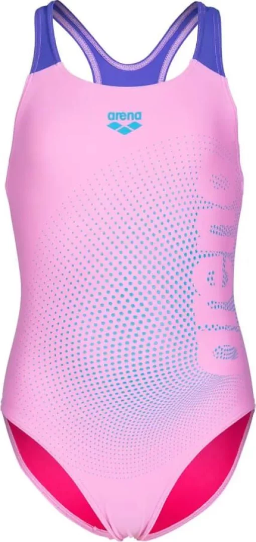Купальник закритий для дівчат Arena DIM LIGHT SWIMSUIT SWIM PRO BA рожевий, фіолетовий дитячий 128 см (008104-980)