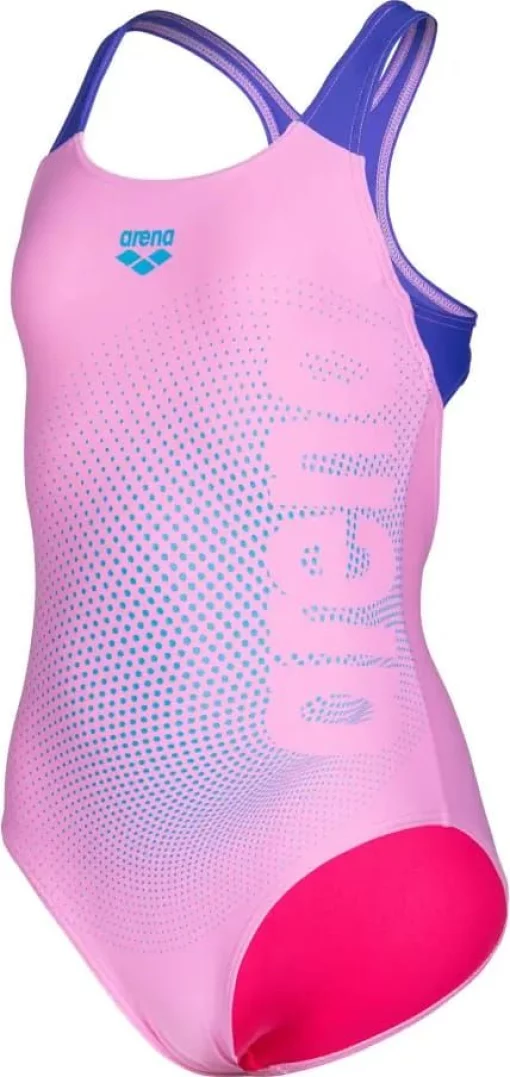 Купальник закритий для дівчат Arena DIM LIGHT SWIMSUIT SWIM PRO BA рожевий, фіолетовий дитячий 128 см (008104-980)