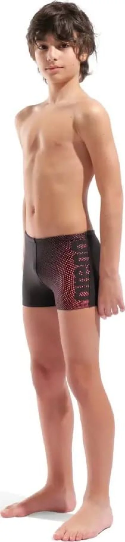 Плавки-шорти для хлопчиків Arena DIM LIGHT SWIM SHORT чорний, кораловий дитячий 128 см (008147-504)