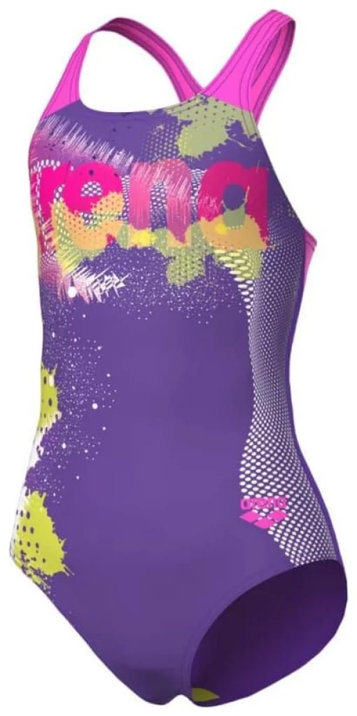 Купальник для дівчат Arena LIGHT TRICKS SWIMSUIT SWIM PRO фіолетовий Діт