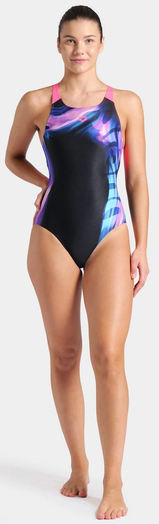 Купальник закритий для жінок Arena DREAMHLINE SWIMSUIT V BACK чорний Жін 44