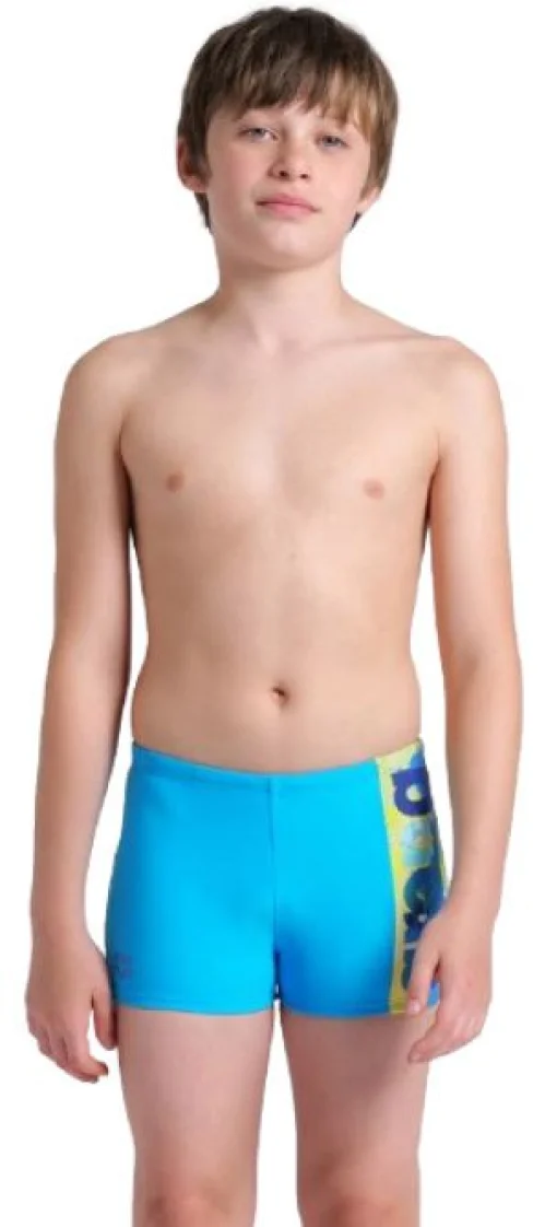 Плавки-боксери для хлопців Arena LIGHT TRICKS SWIM SHORT блакитний, салатовий, синій Діт 128 см