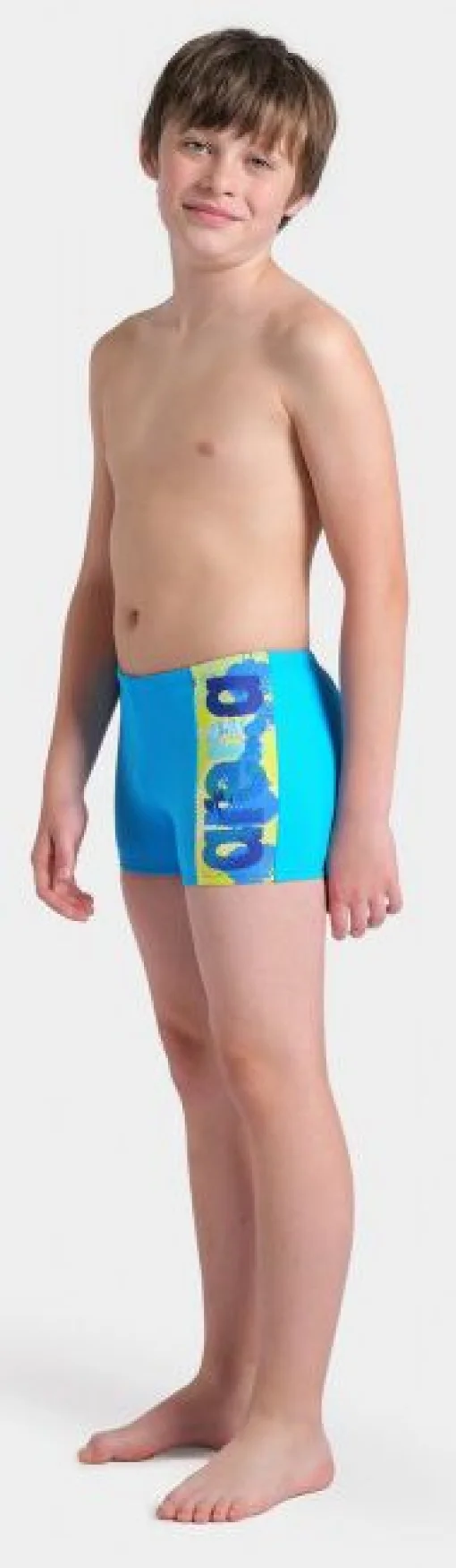 Плавки-боксери для хлопців Arena LIGHT TRICKS SWIM SHORT блакитний, салатовий, синій Діт 128 см