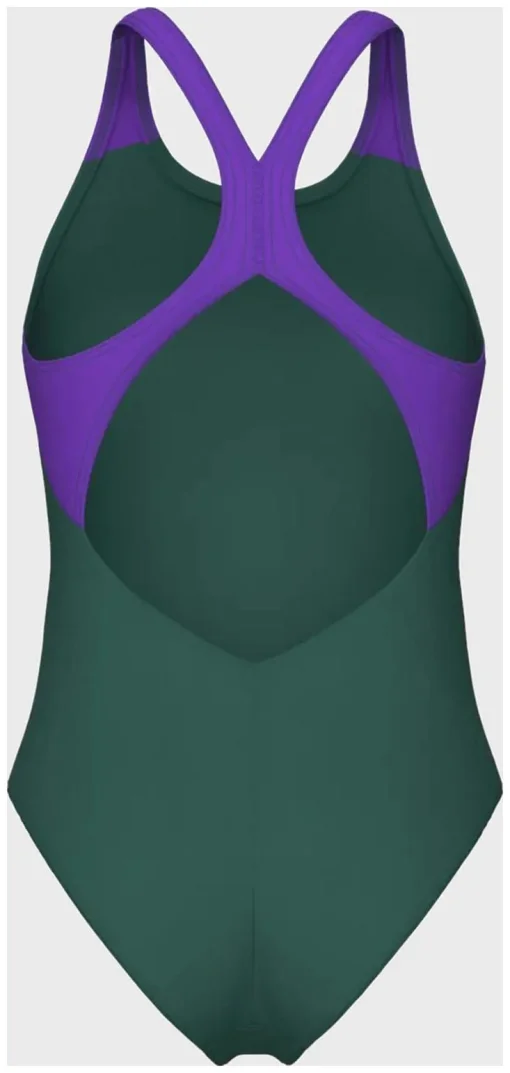 Купальник закритий для жінок Arena BRIGHT GLARE SWIMSUIT V BACK зелений Жін