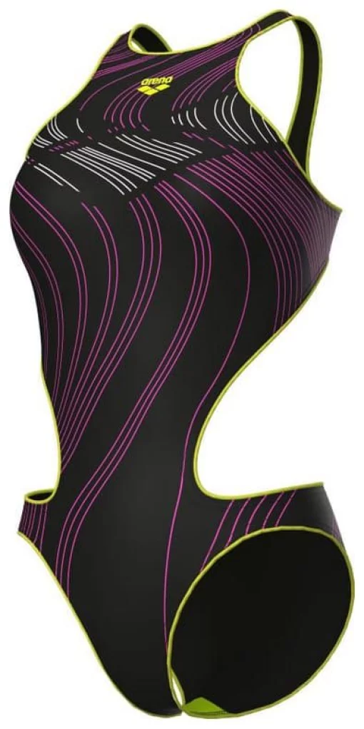 Купальник закритий для жінок Arena ONE STREAM SWIMSUIT чорний, рожевий Жін