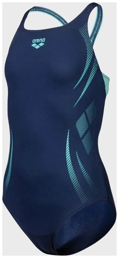 Купальник закритий для дівчат Arena POSEIDONIA SWIMSUIT SWIM PRO B синій Діт 128 см