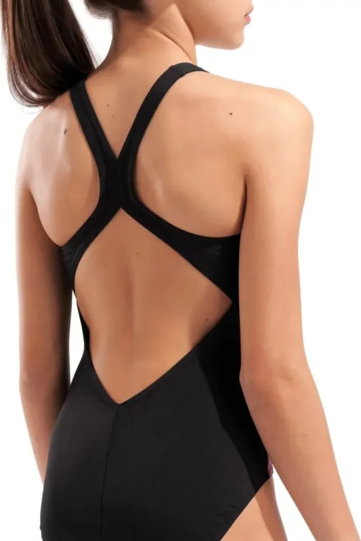 Купальник закритий для дівчат Arena MULTI COLOURS SWIMSUIT V BACK блакитний, чорний дитячий 128 см (009007-509)