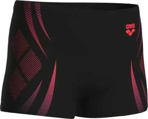 Плавки-шорти для хлопчиків Arena POSEIDONIA SWIM SHORT чорний, кораловий дитячий 128 см (009008-504)