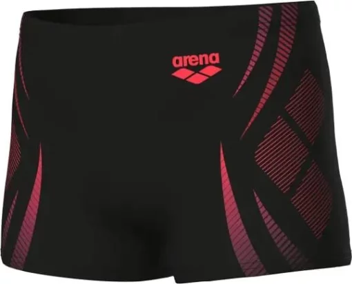 Плавки-шорти для хлопчиків Arena POSEIDONIA SWIM SHORT чорний, кораловий дитячий 128 см (009008-504)
