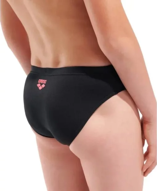 Плавки-сліпи для хлопчиків Arena POSEIDONIA SWIM BRIEFS чорний, кораловий дитячий 128 см (009009-504)
