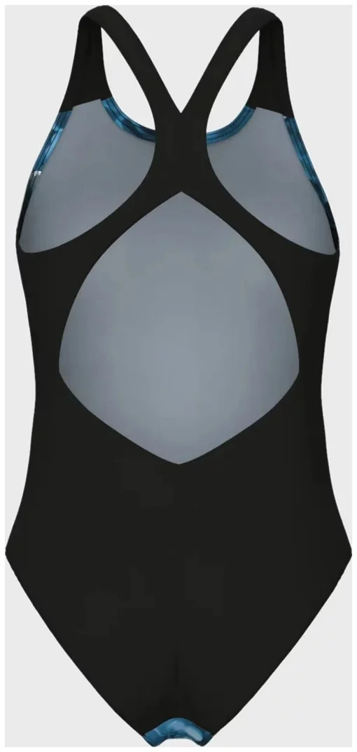 Купальник закритий для жінок Arena BLUE FLOWERS SWIMSUIT V BACK синій, чорний Жін 38