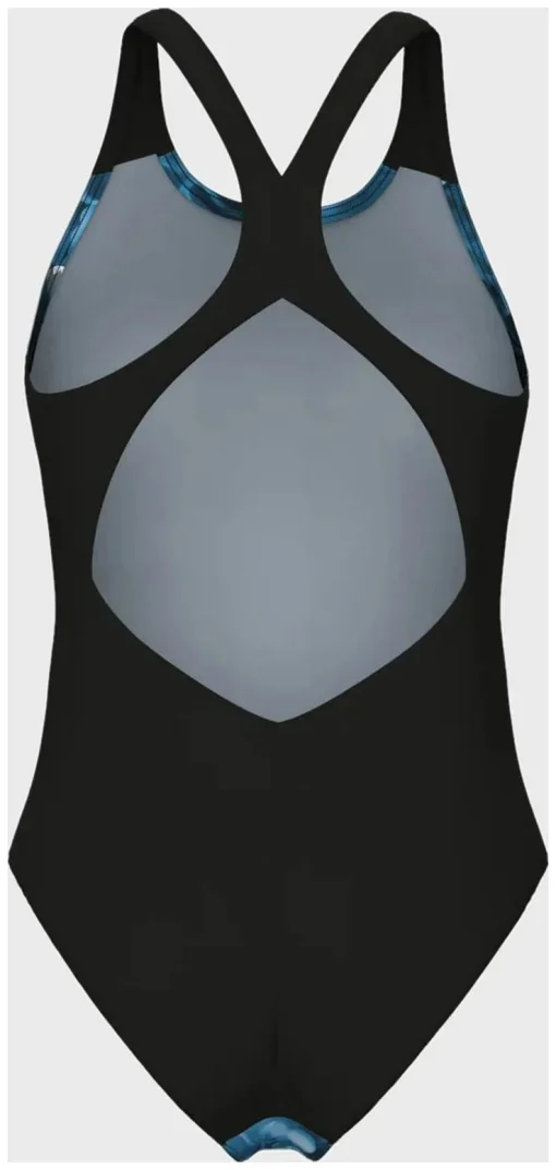Купальник закритий для жінок Arena BLUE FLOWERS SWIMSUIT V BACK синій, чорний Жін