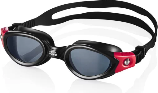 Окуляри для плавання Aqua Speed PACIFIC 6140 чорний червоний Уні OSFM