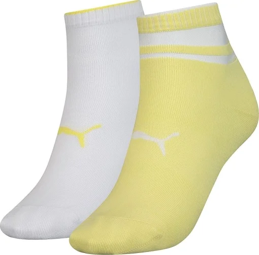 Шкарпетки Puma SHORT SOCK STRUCTURE 2P WOMEN жовтий, білий Уні 39-42