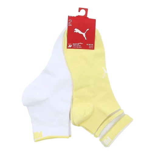 Шкарпетки Puma SHORT SOCK STRUCTURE 2P WOMEN жовтий, білий Уні 35-38
