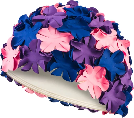 Шапка для плавання Aqua Speed BLOOM 5705 пурпуровий, рожевий, темно-синій Жін OSFM